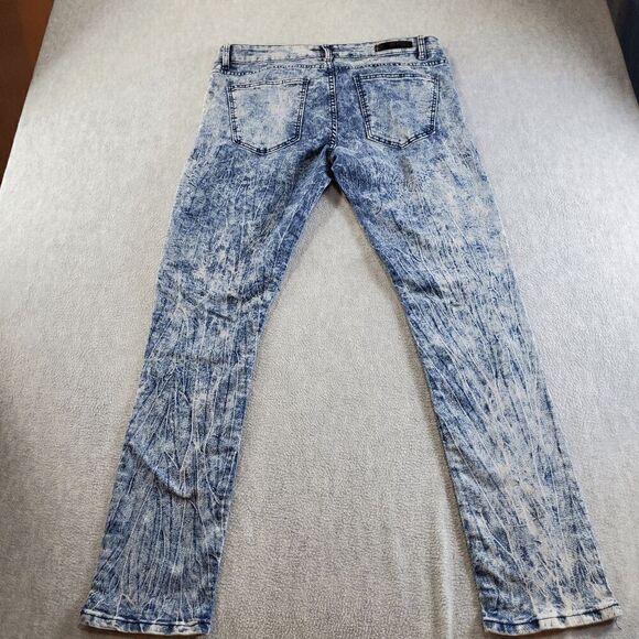 Brooklyn Xpress Jeans Mens 36x34 Blue Denim Stretch Flat Front Straight Leg Logo - Picture 8 of 9